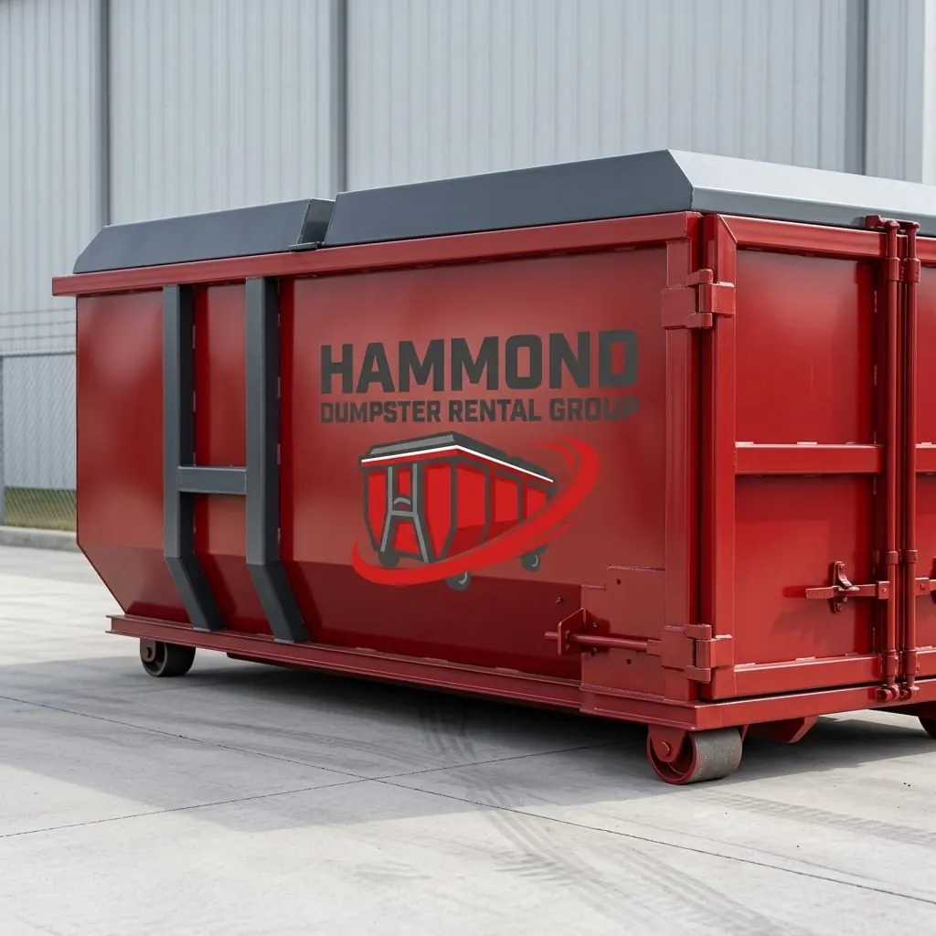 Hammond Dumpster Rental Group roll-off container and truck working a job in Tangipahoa Parish Hammond Dumpster Rental Group roll-off container and truck working a job in Tangipahoa Parish