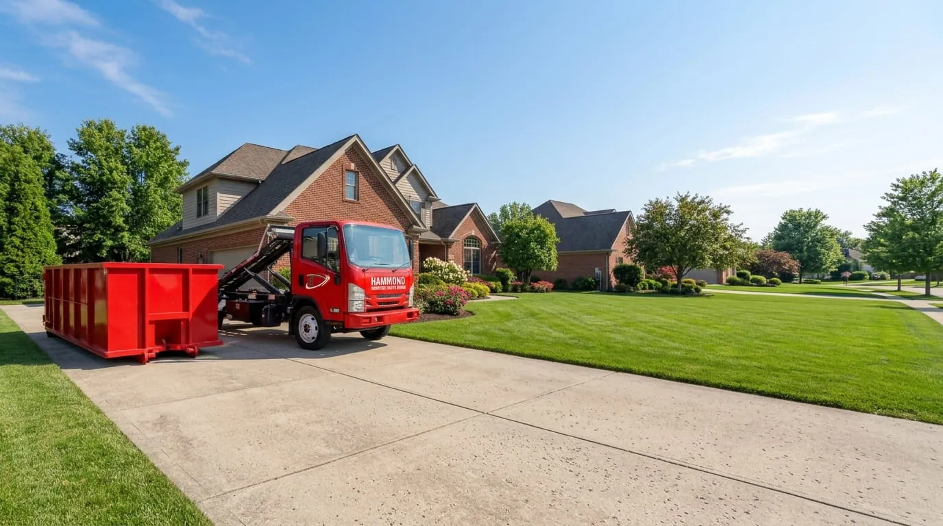 Roll-off dumpster delivered to a property in Independence, LA Roll-off dumpster delivered to a property in Independence, LA